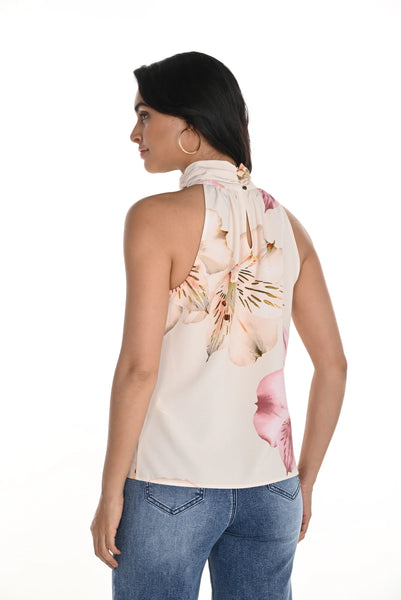 トップス MONIQUE LESHMAN Joseph Ribkoff Dotted Keyhole Casual Top Style 243332 | 1ère