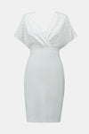 JOSEPH RIBKOFF Pearl Bodice Wrap Front Dress Style 241761