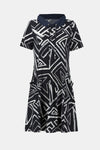 JOSEPH RIBKOFF Abstract Print Shirt Dress Style 241028