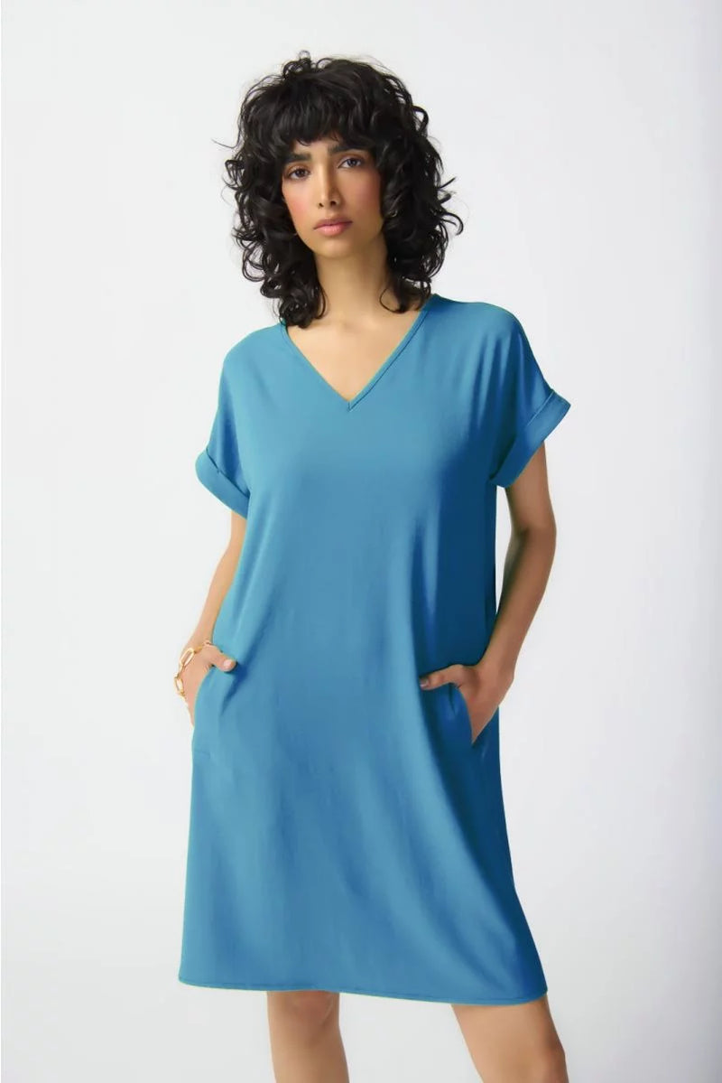 Joseph Ribkoff French Blue Straight Dress Style 241129