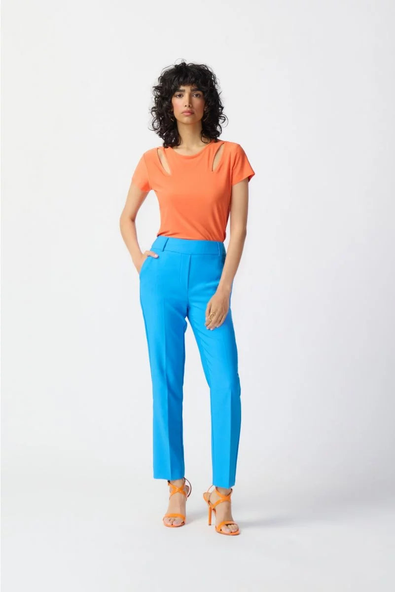 Joseph Ribkoff French Blue Cropped Pants Style 241188