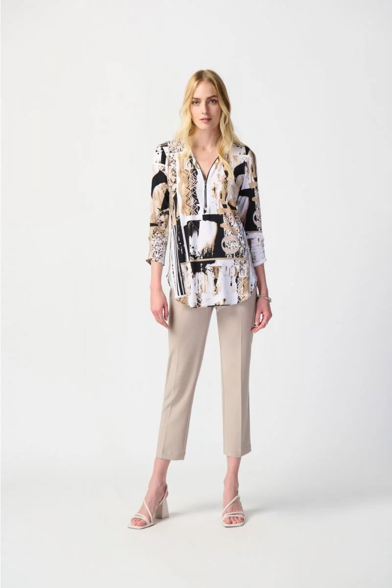 JOSEPH RIBKOFF Vanilla/Multi Boxy Tunic Style 241310