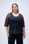 Joseph Ribkoff Embellished V-neck Pullover Style 241922