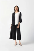 JOSEPH RIBKOFF Black/White Color-Block Tunic Style 242178