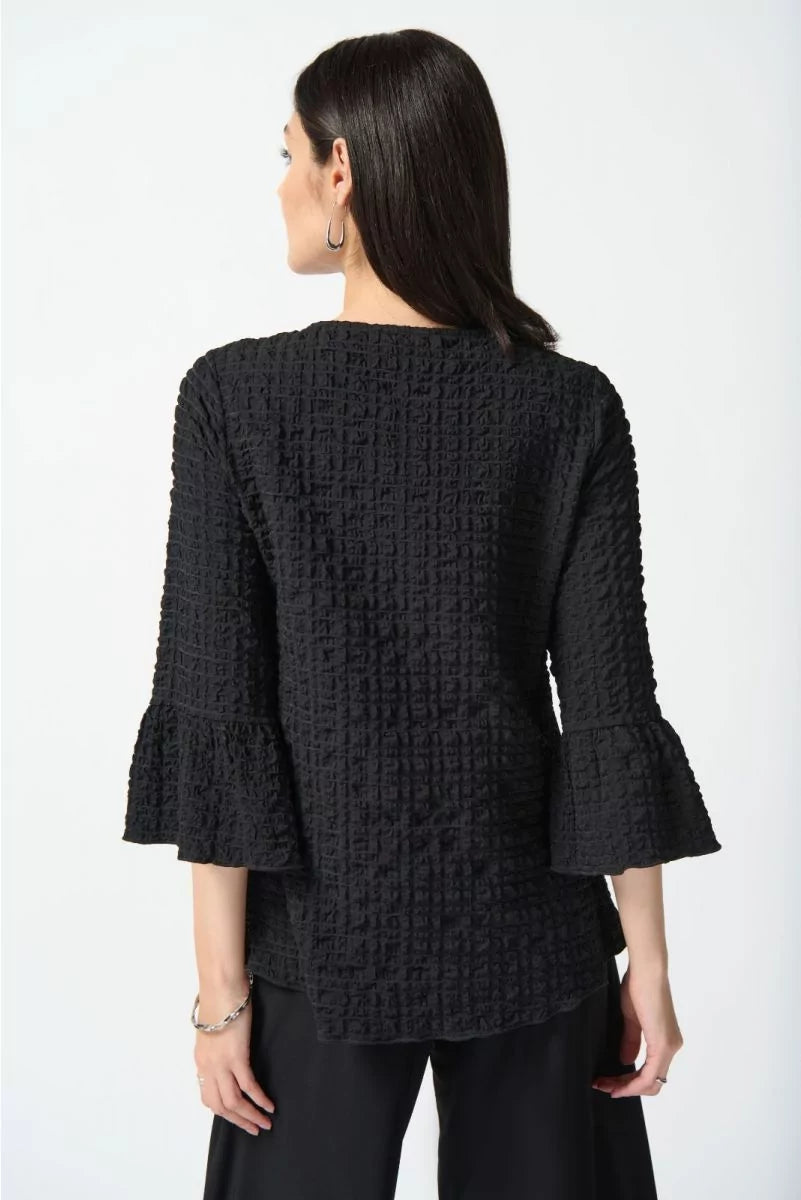 JOSEPH RIBKOFF Black/White Color-Block Tunic Style 242178