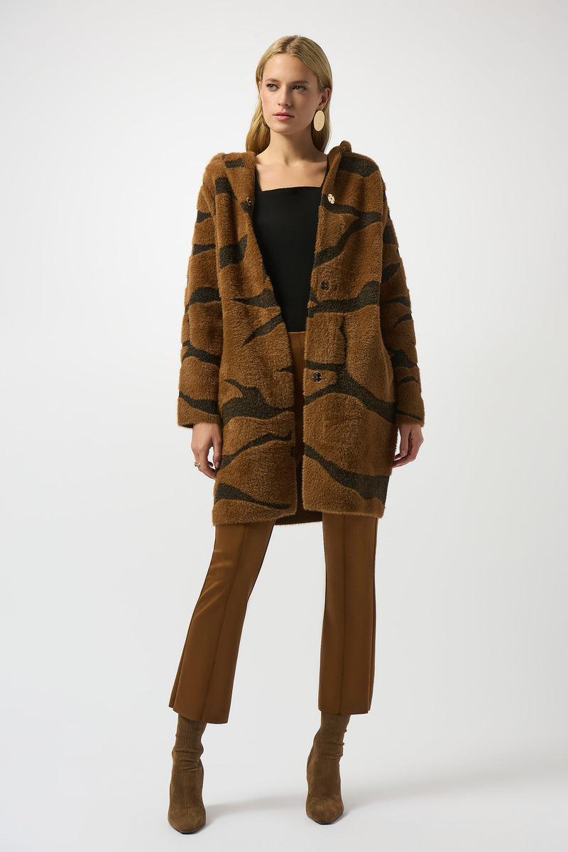 Joseph Ribkoff Marled Flare High-rise Trousers Style 243178