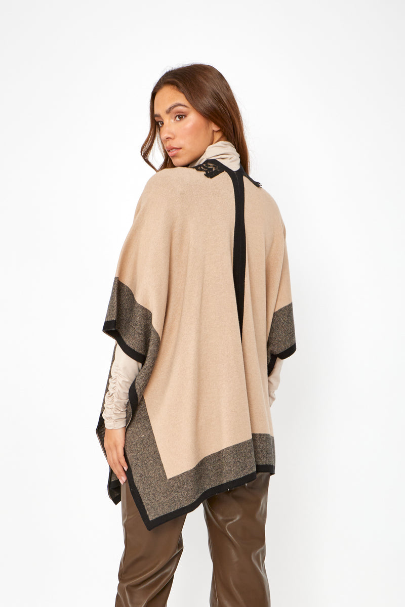 Frank Lyman Relaxed Fit Sleeveless Poncho Style 243509u