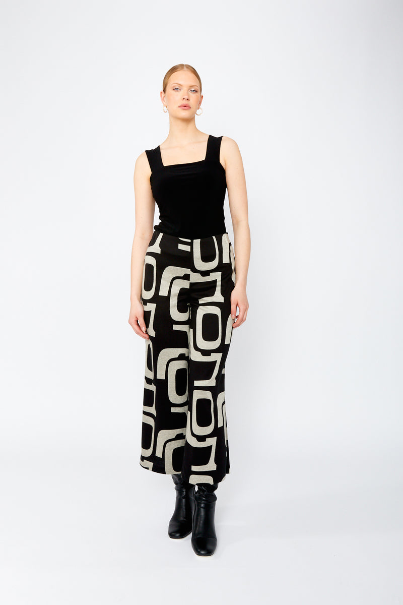 Frank Lyman Geometric Wide-leg Trousers Style 243373