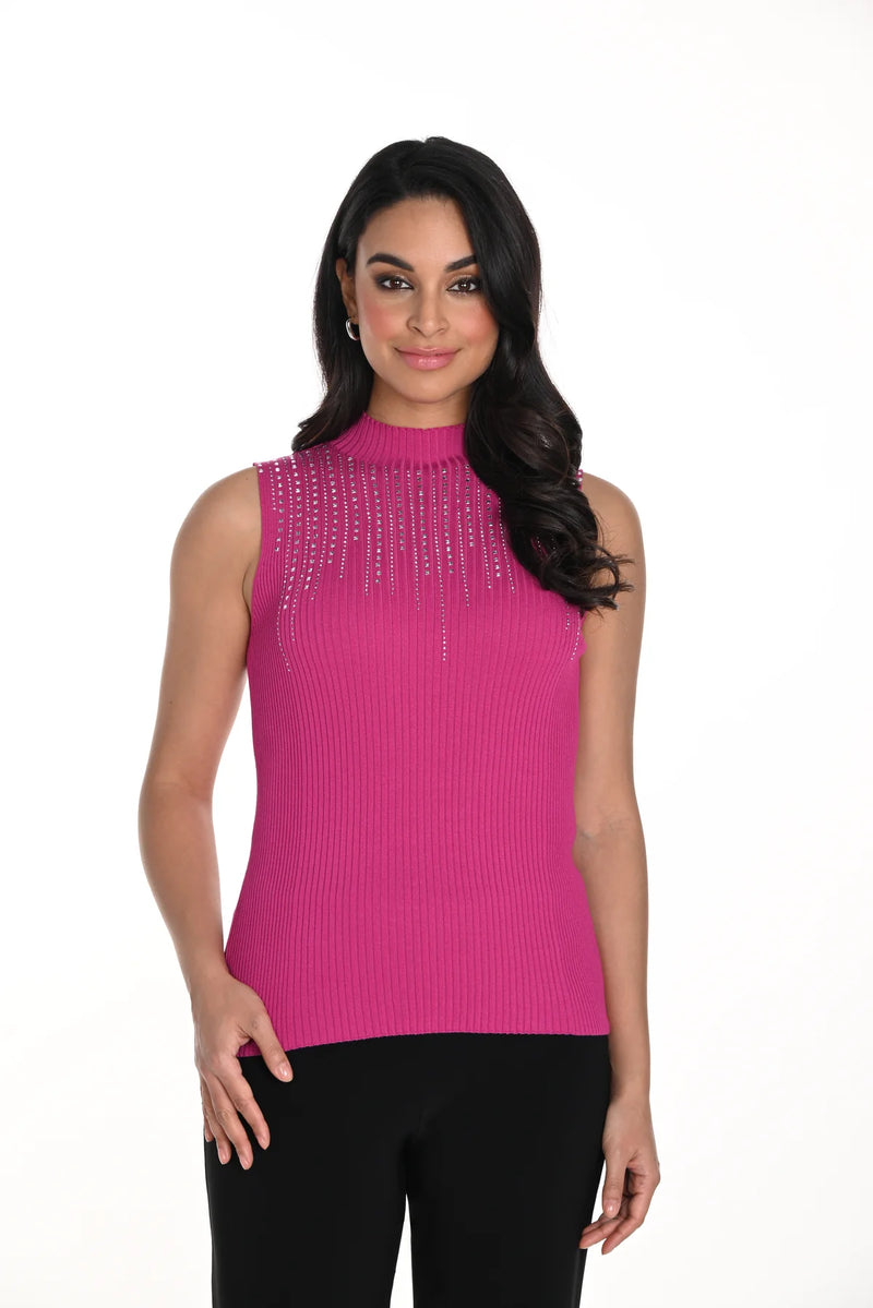 Frank Lyman Knit Top-Fuchsia - 243462U