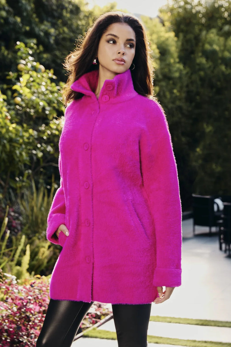 Frank Lyman 243507U Fuchsia Knit Jacket