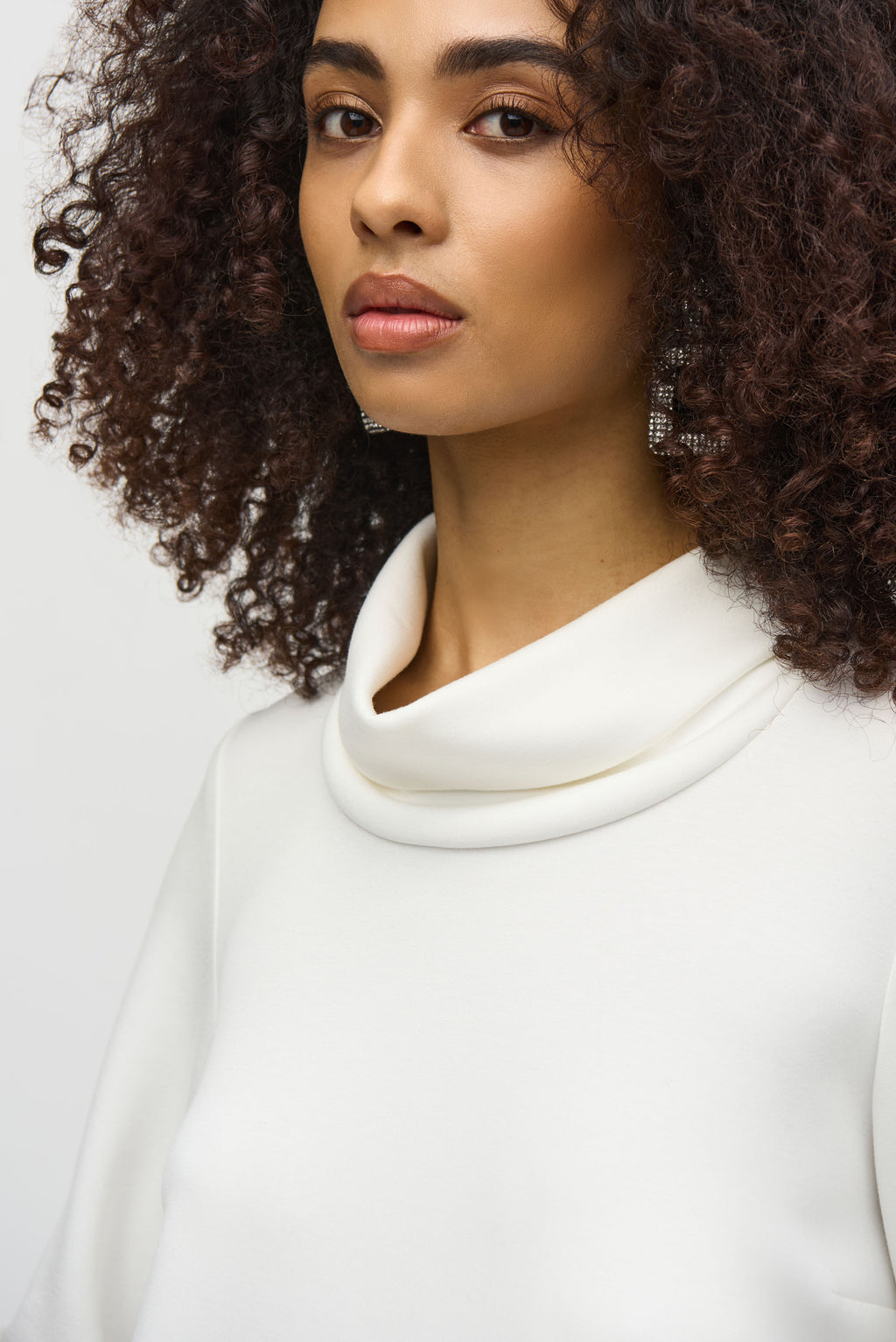 Joseph Ribkoff Cowl Neck Pullover With Buttons Style 244129