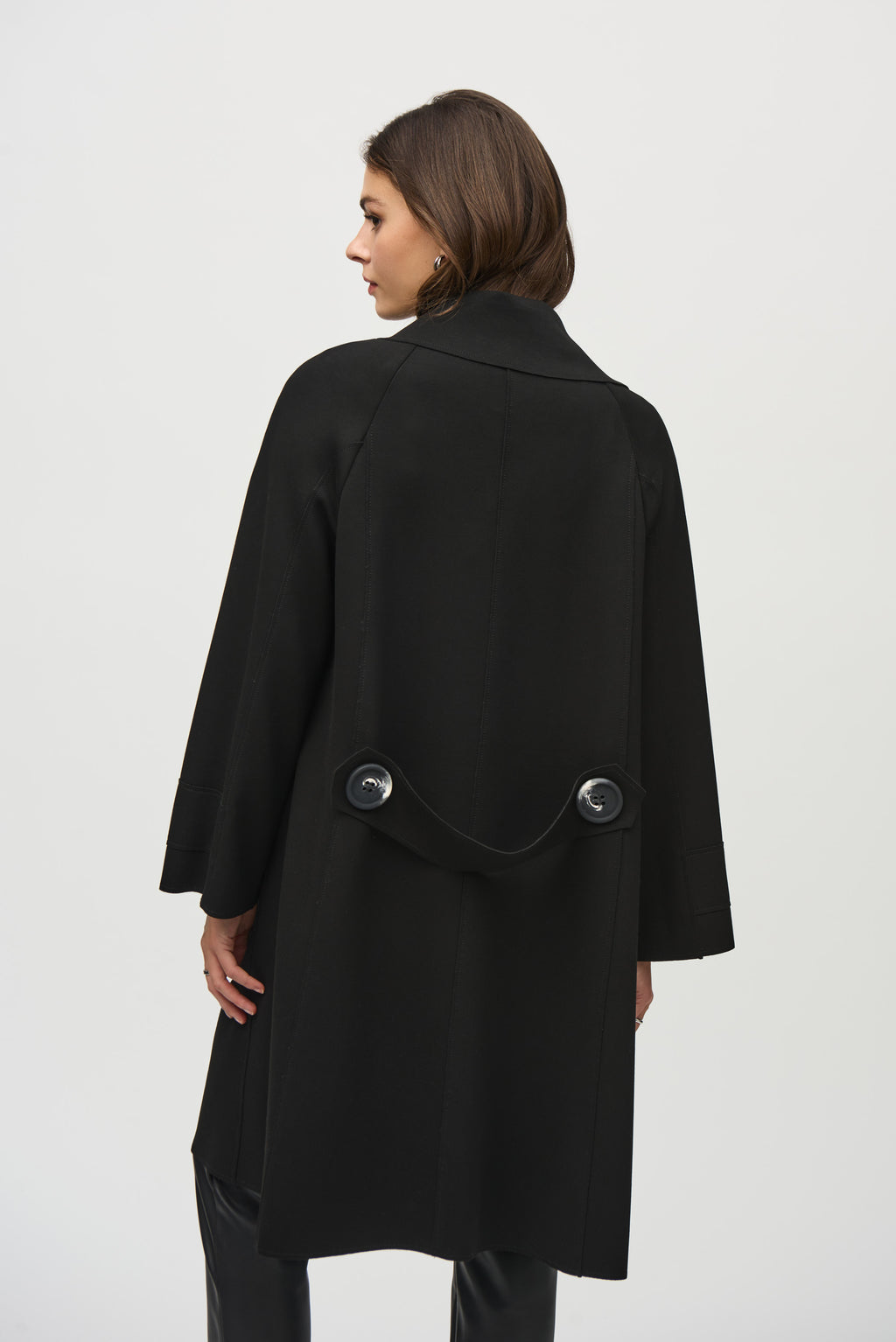 Joseph Ribkoff Scuba Jersey Shawl Collar Coat Style 244171
