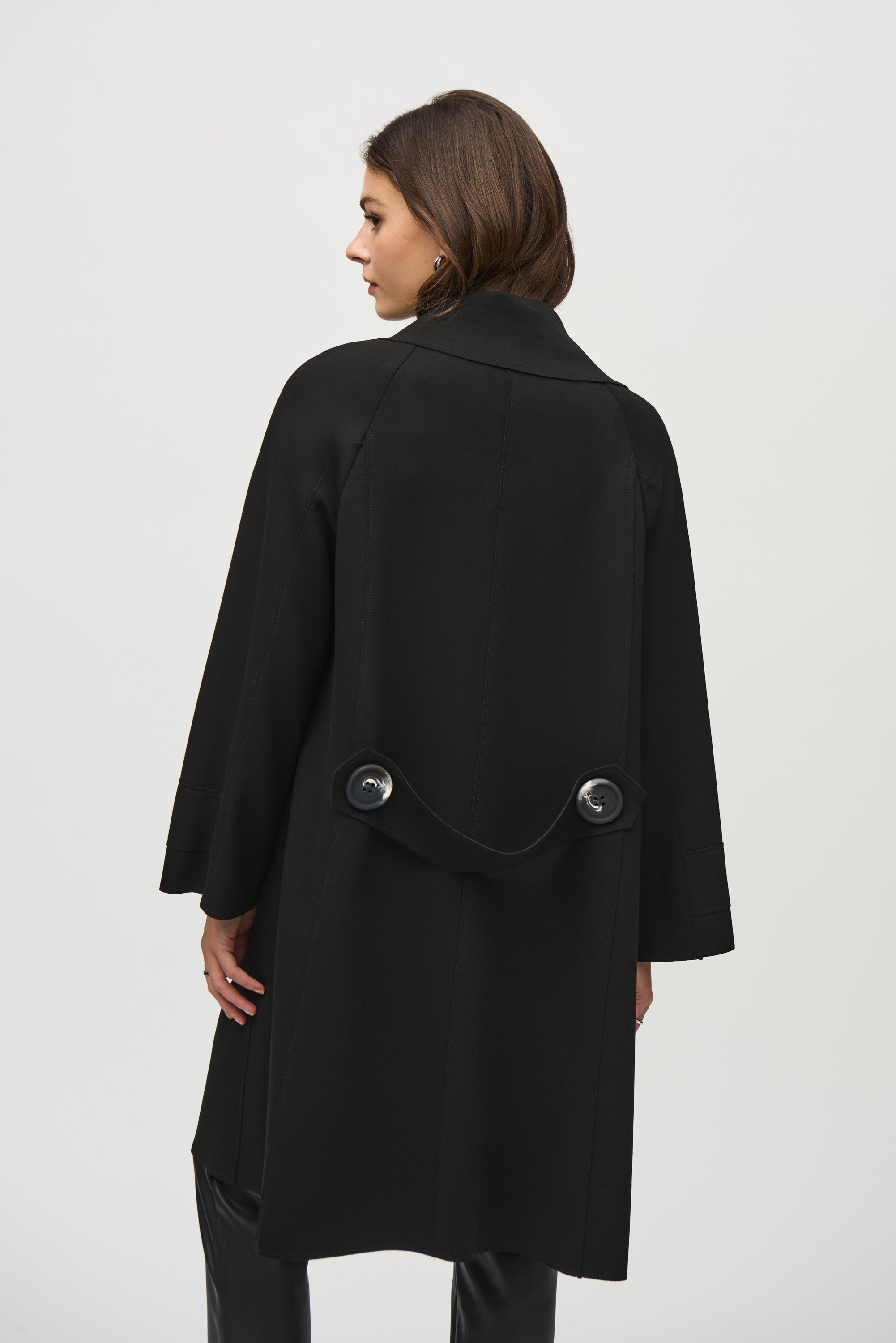 Joseph Ribkoff Scuba Jersey Shawl Collar Coat Style 244171