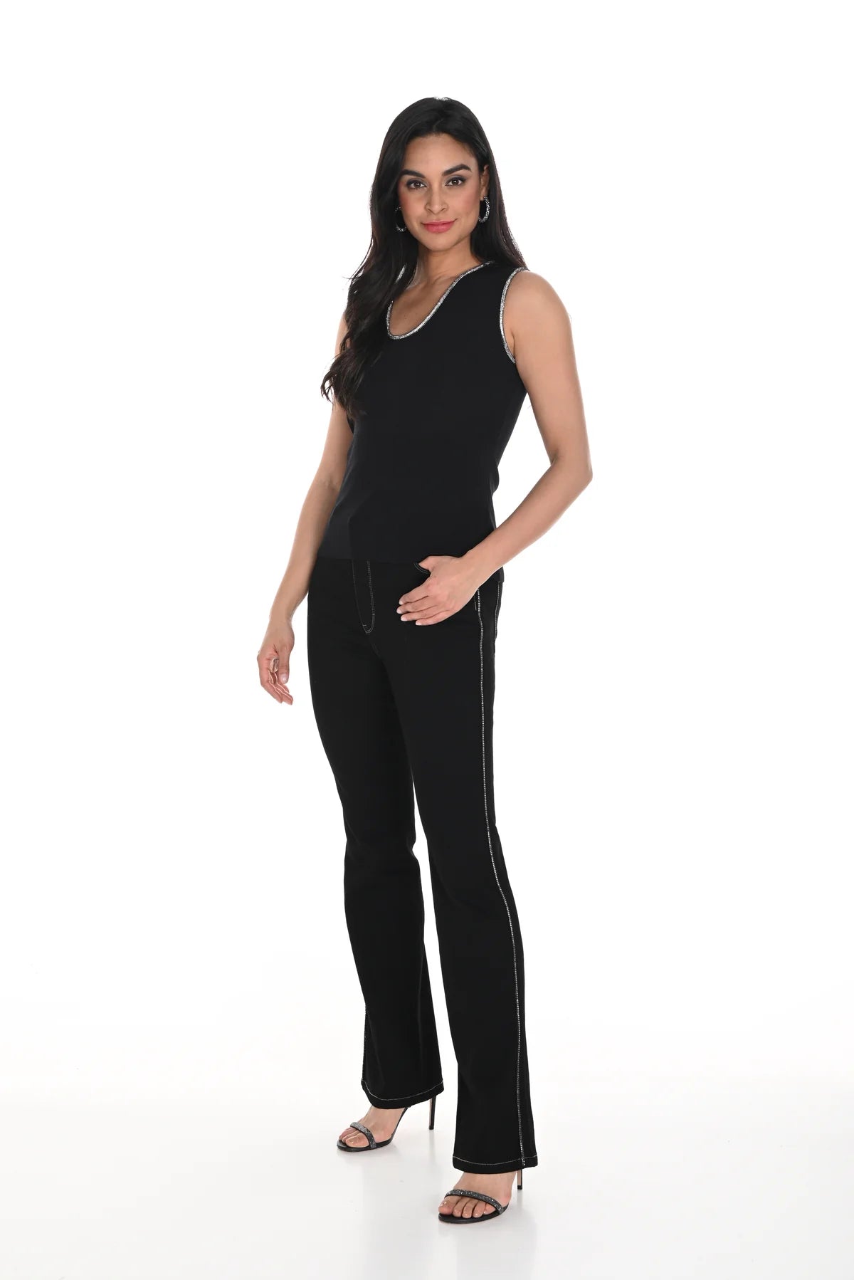 Frank Lyman Denim Pant-Black 44687U