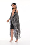 Frank Lyman Dress 246208U Long Dress Animal Print Black/Beige