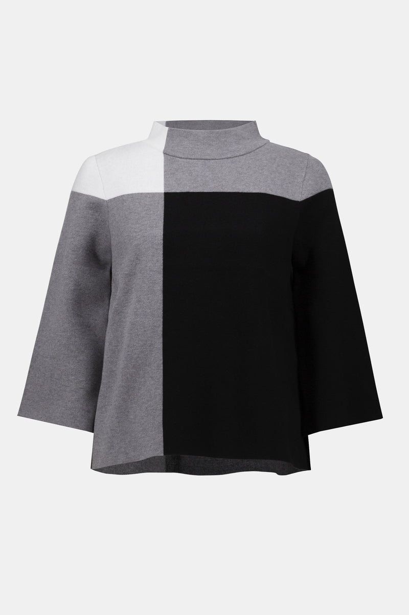 Joseph Ribkoff High Neck Color-block Pullover Style 253907