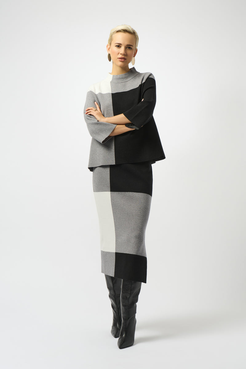 Joseph Ribkoff High-waist Knitted Pencil Skirt Style 253908