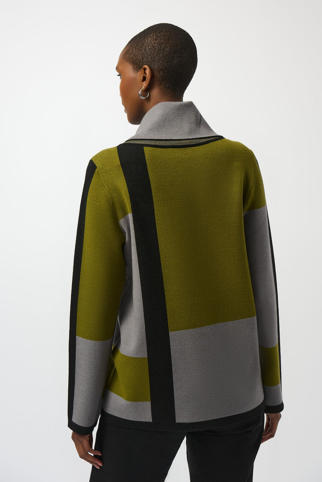 Joseph Ribkoff Geometric Cowl Neck Winter Top Style 253911