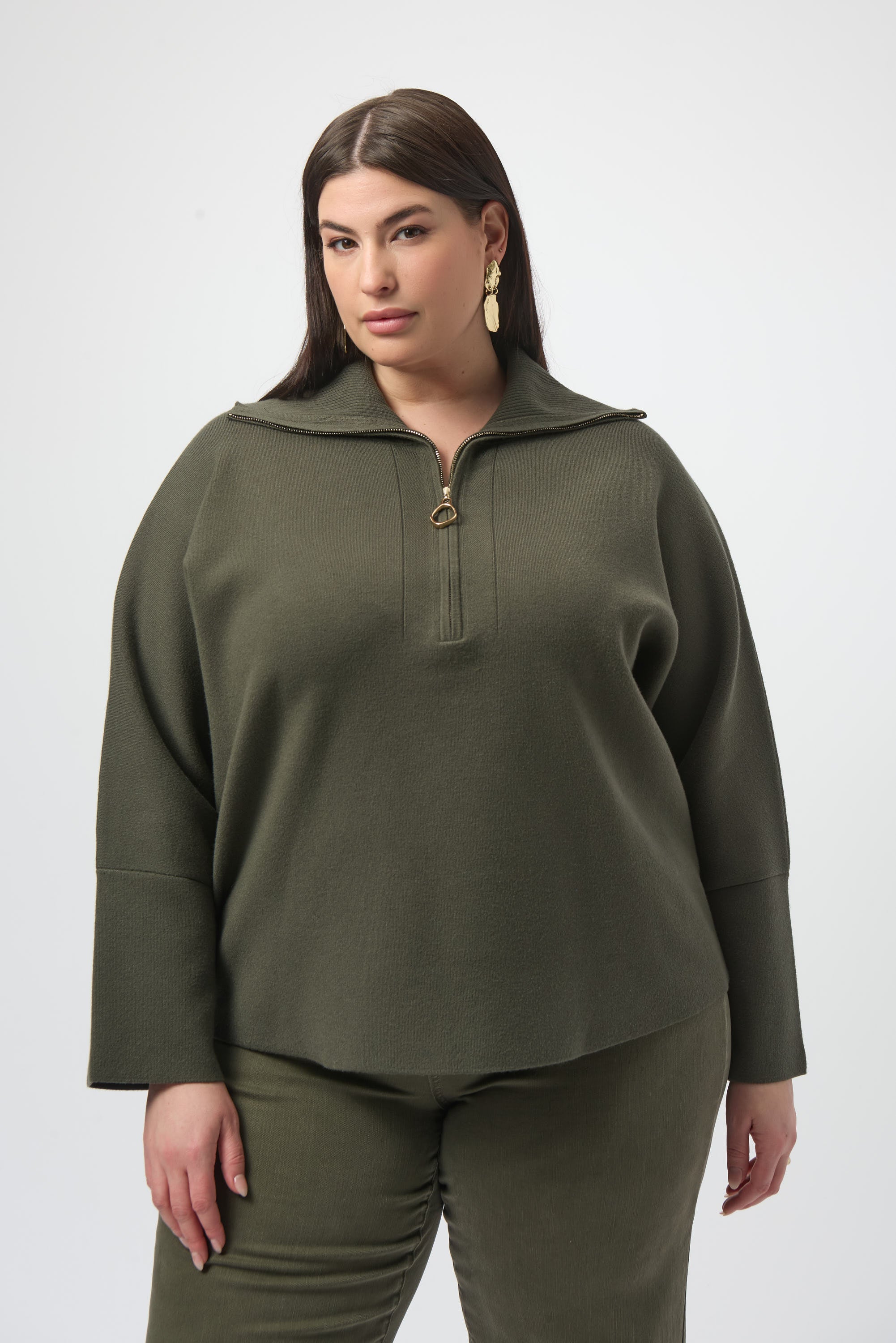 Joseph Ribkoff Hooded Zipper Relaxed Fit Style 253963