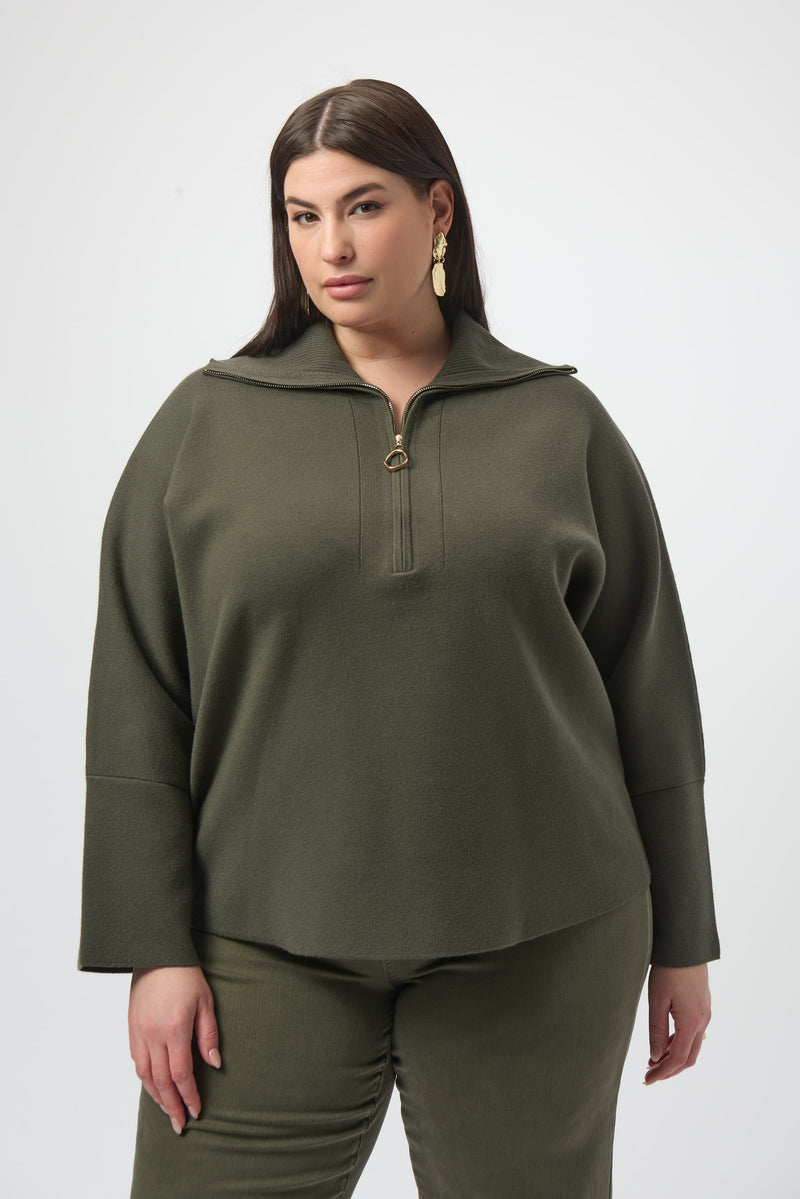 Joseph Ribkoff Hooded Zipper Relaxed Fit Style 253963