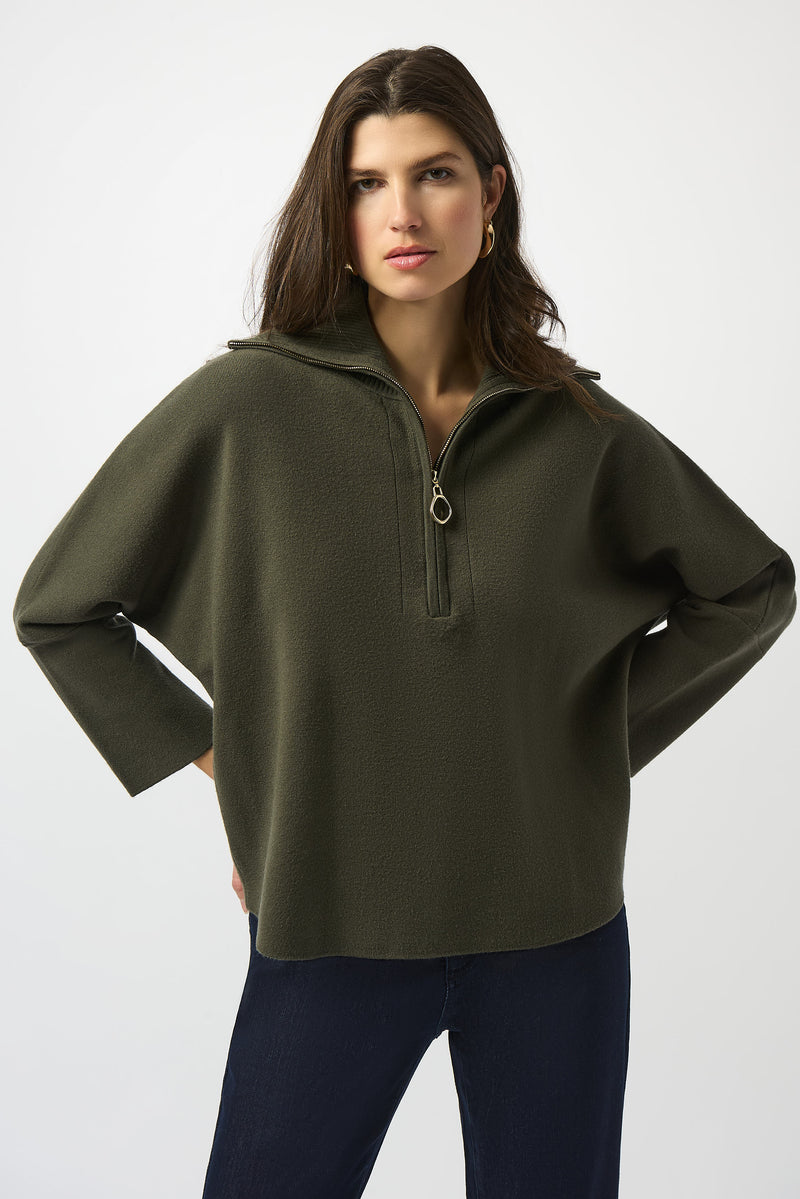 Joseph Ribkoff Hooded Zipper Relaxed Fit Style 253963