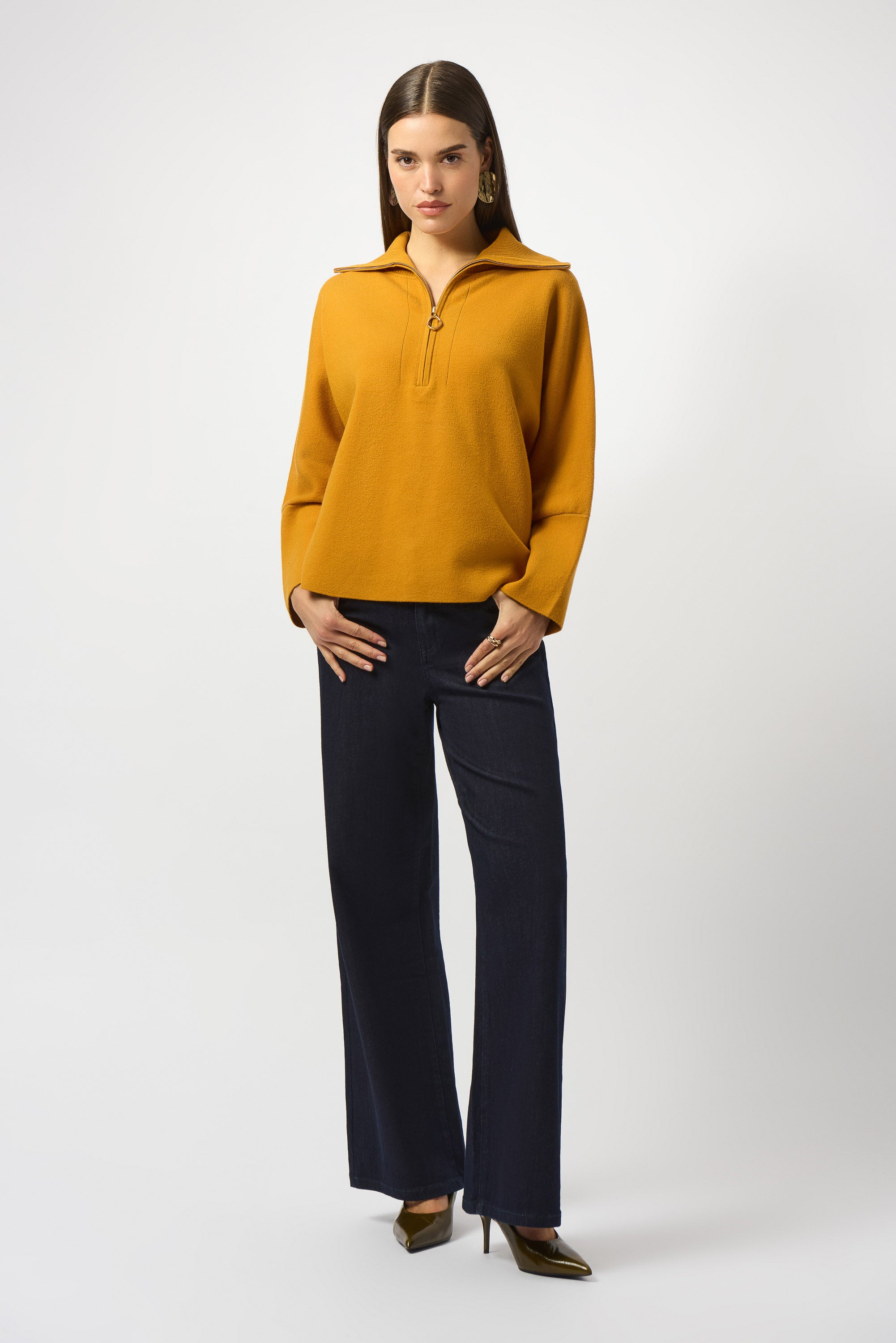 Joseph Ribkoff Hooded Zipper Relaxed Fit Style 253963