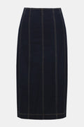 Joseph Ribkoff Stitch Detail Denim Skirt Style 253996