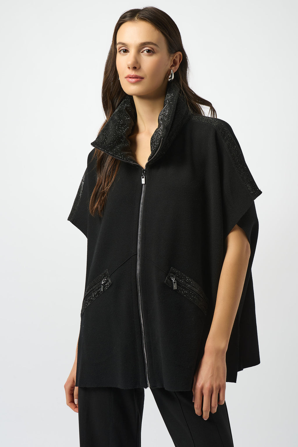 Joseph Ribkoff Zipper Casual Sleeveless Top Style 253998