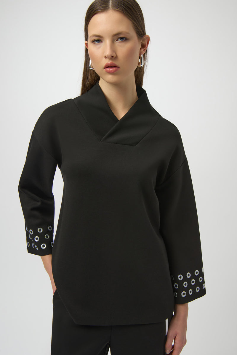 Joseph Ribkoff V-neck Embellished Pullover Style 254067