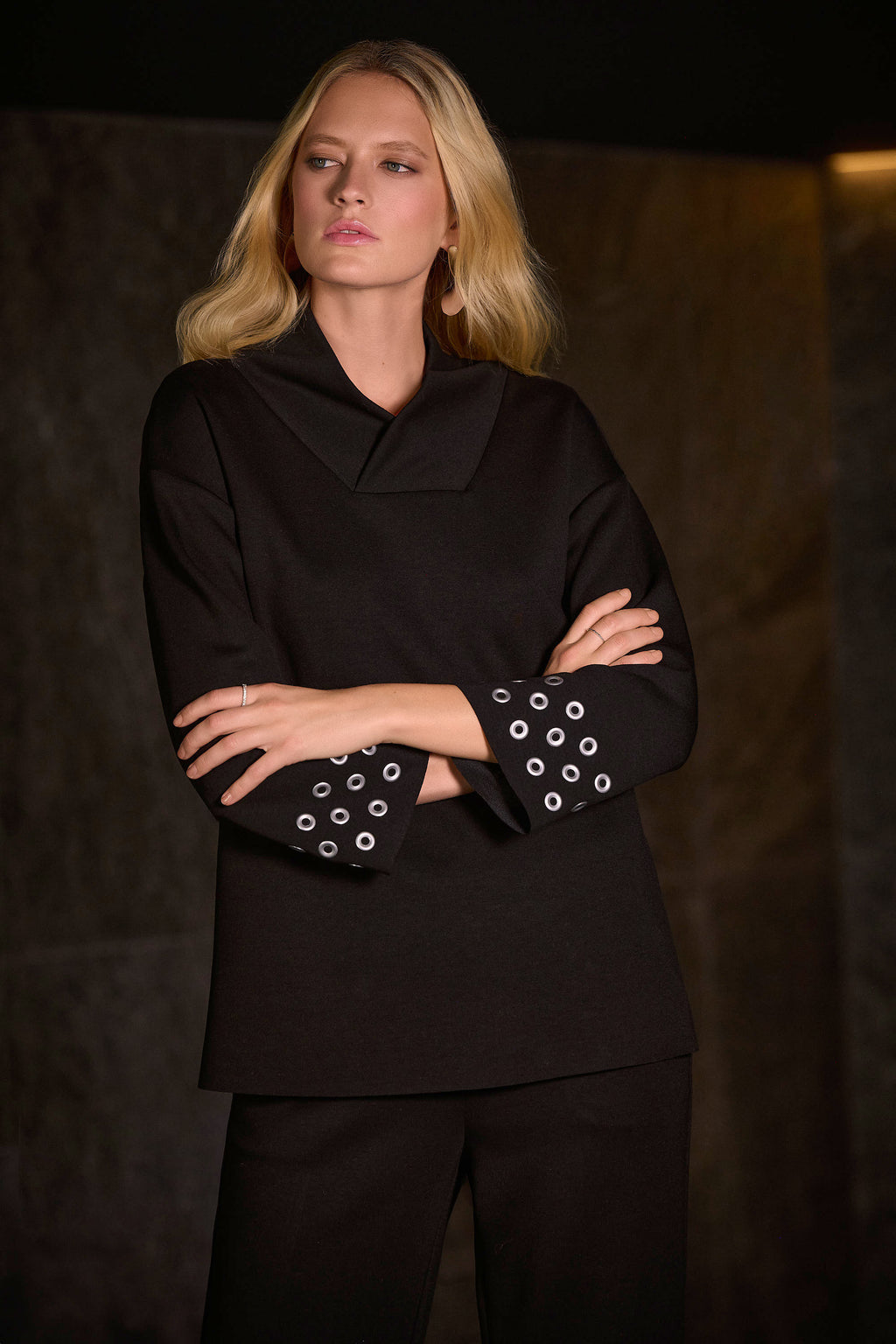 Joseph Ribkoff V-neck Embellished Pullover Style 254067