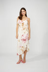 Frank Lyman Floral Wrap Midi Dress Style 256333