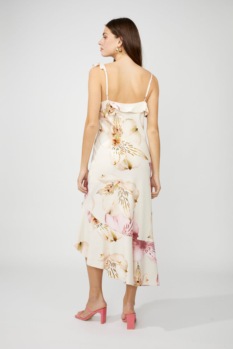 Frank Lyman Floral Wrap Midi Dress Style 256333