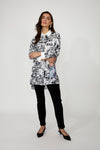 Frank Lyman Jewel Embellished Graphic Shirt Style 256706u
