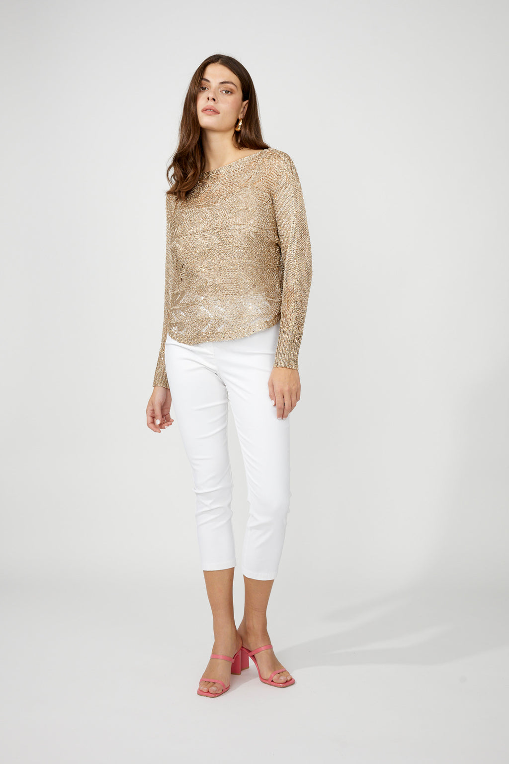 Frank Lyman Glamorous Jewel Embellished Pullover Style 256724u