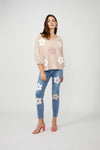 Frank Lyman Floral Crew Neck Pullover Style 256767u