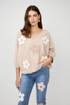 Frank Lyman Floral Crew Neck Pullover Style 256767u