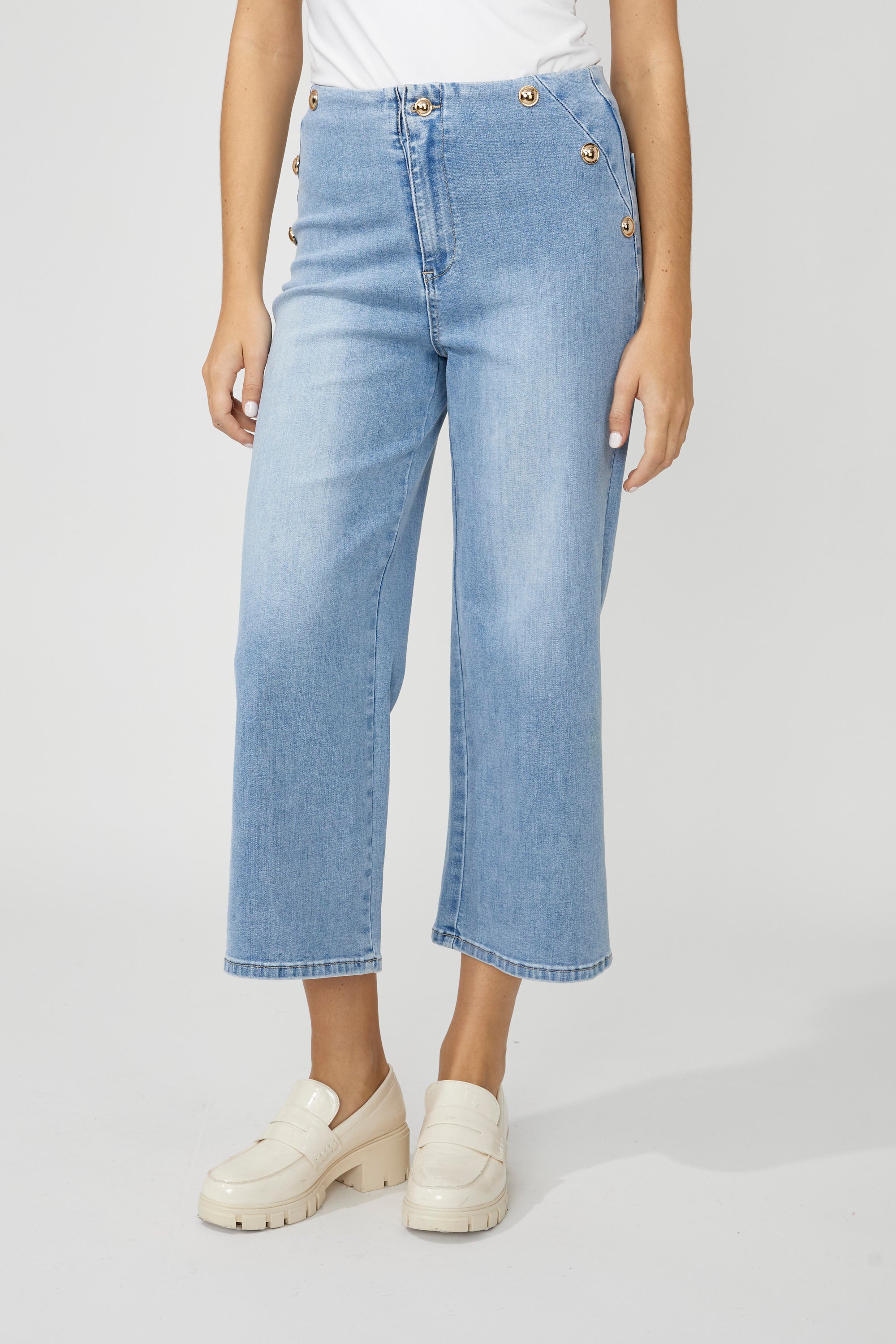 Frank Lyman Cropped Wide-leg Trousers Style 256798u