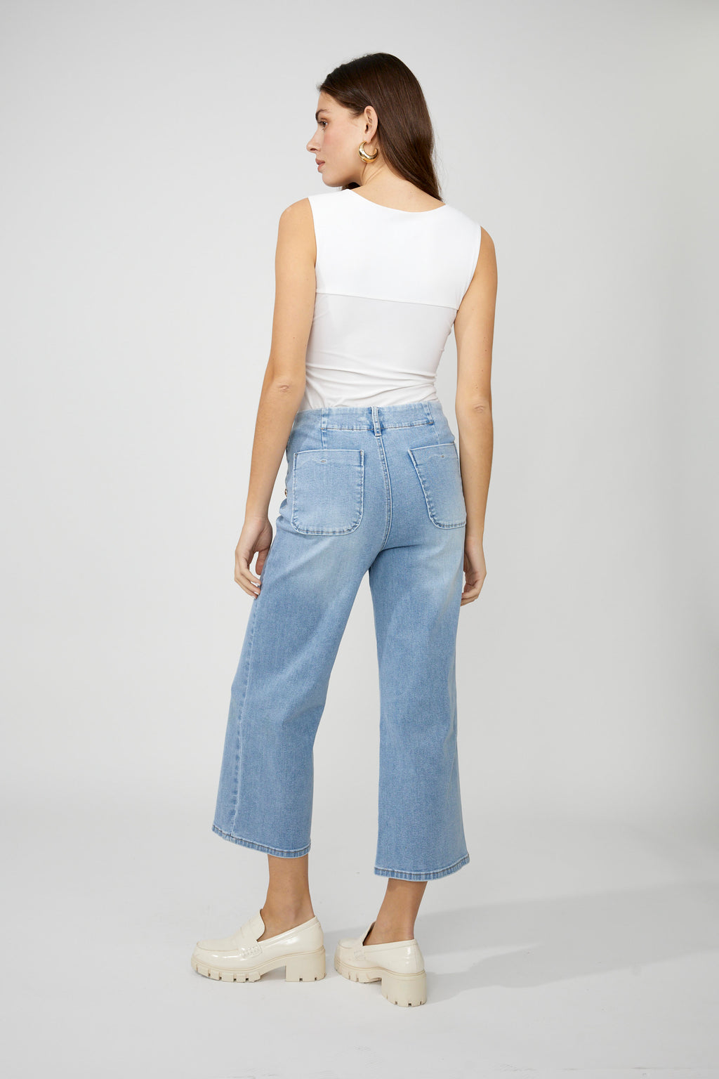 Frank Lyman Cropped Wide-leg Trousers Style 256798u