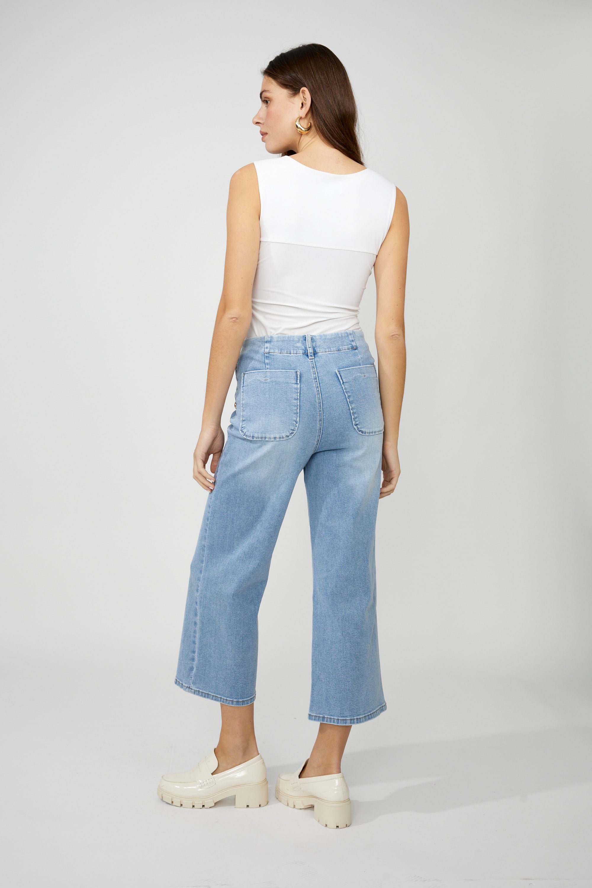 Frank Lyman Cropped Wide-leg Trousers Style 256798u