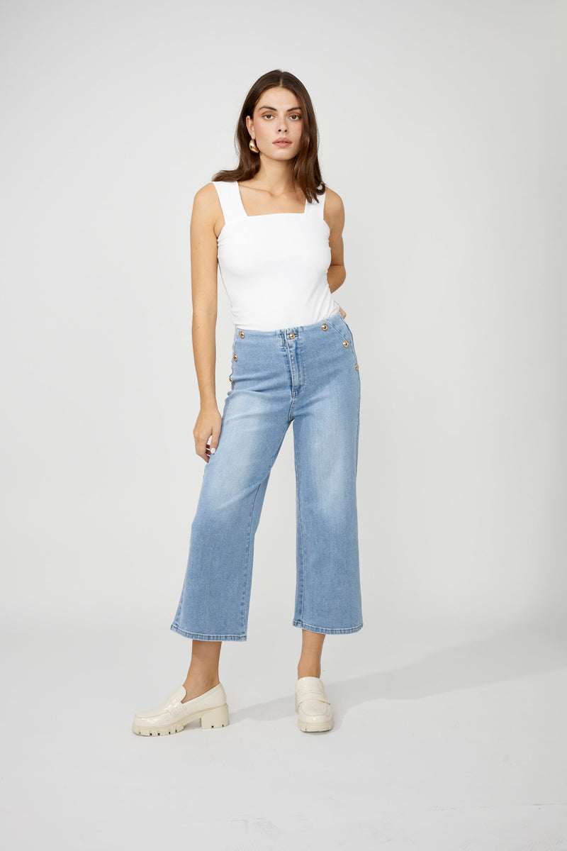 Frank Lyman Cropped Wide-leg Trousers Style 256798u