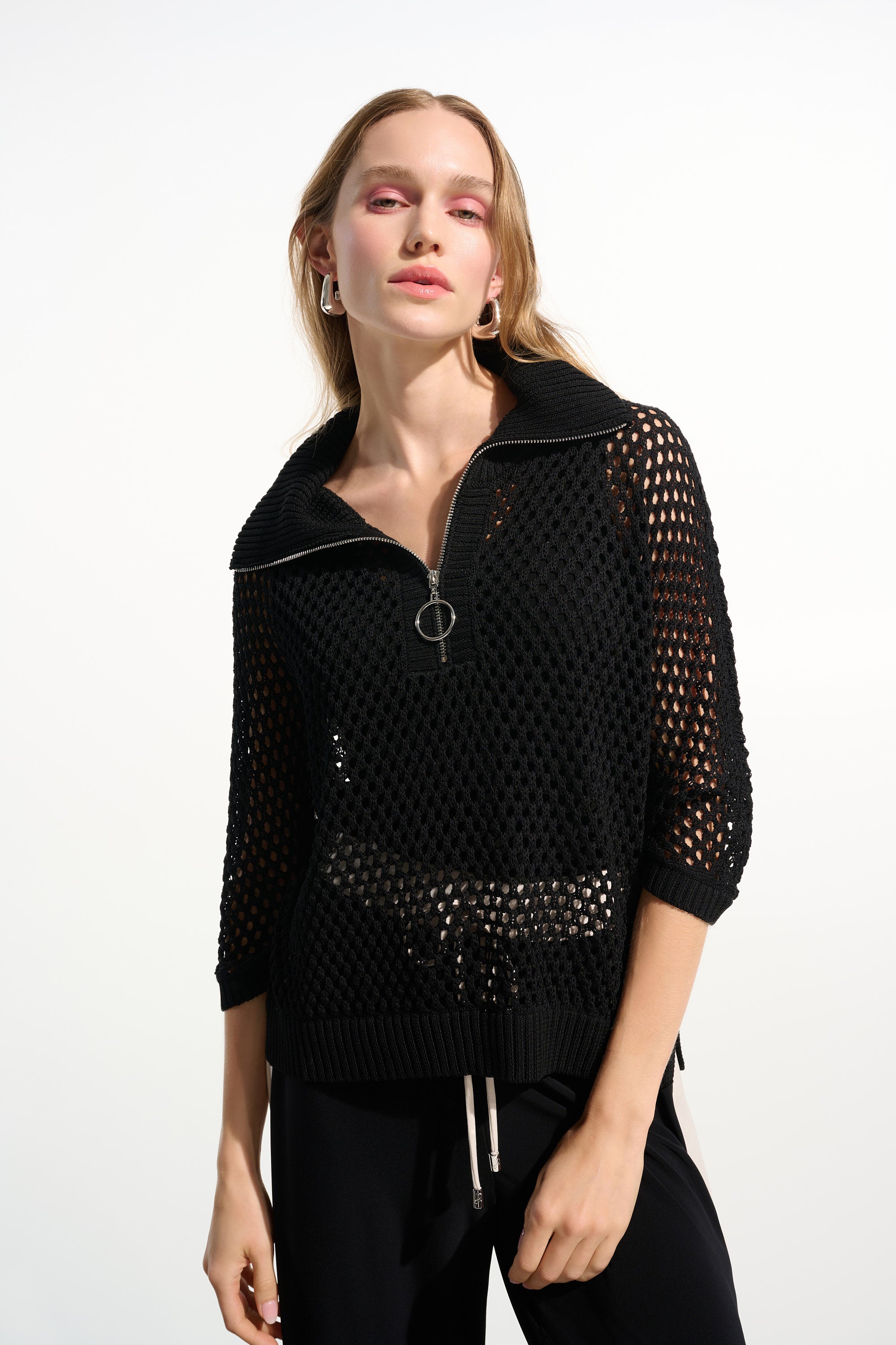 Joseph Ribkoff Zipper Closure Relaxed Fit Style 261634
