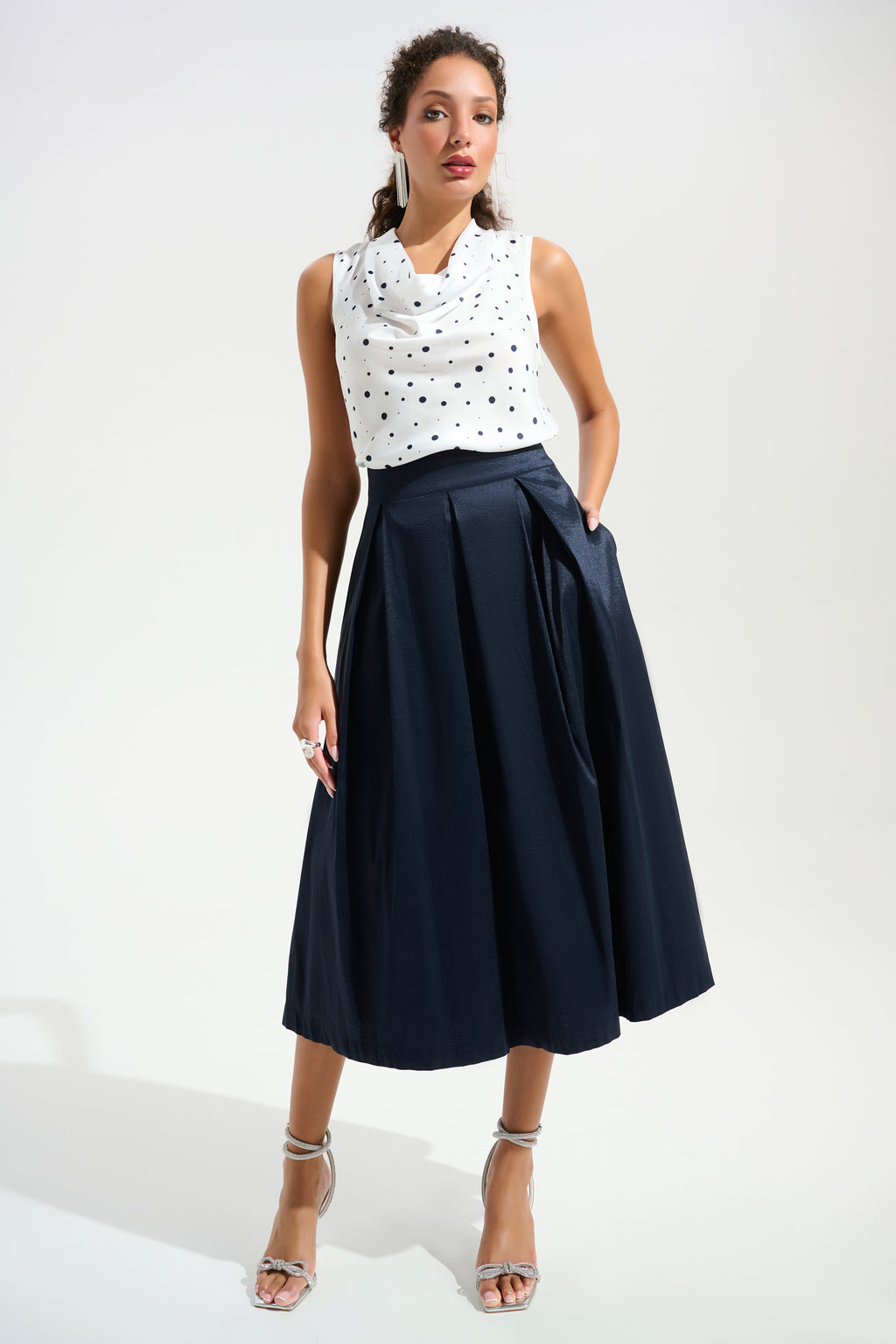 Joseph Ribkoff Elegant High-waist A-line Skirt Style 261757
