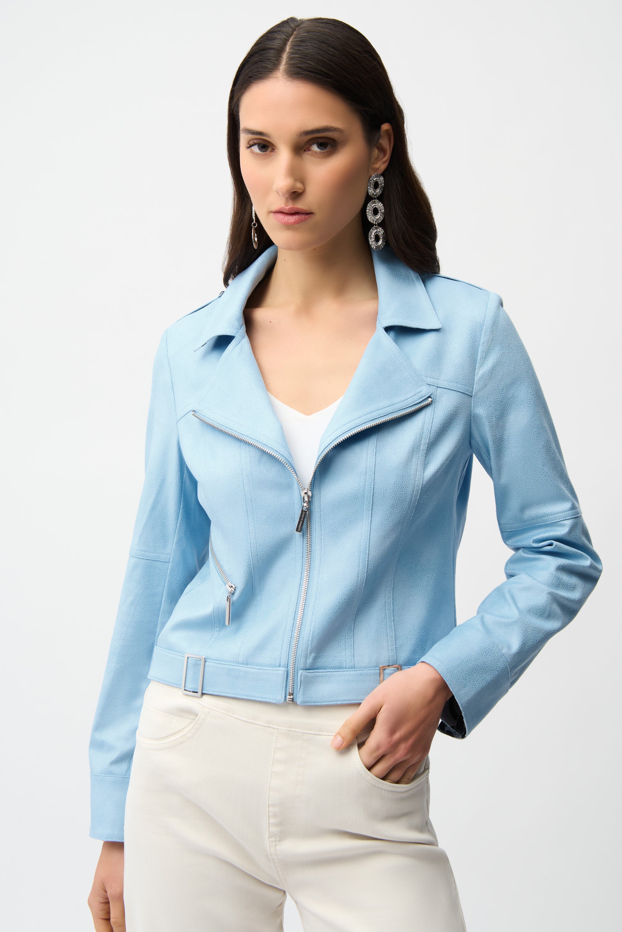 Joseph Ribkoff Zipper Closure Casual Top Style 261910