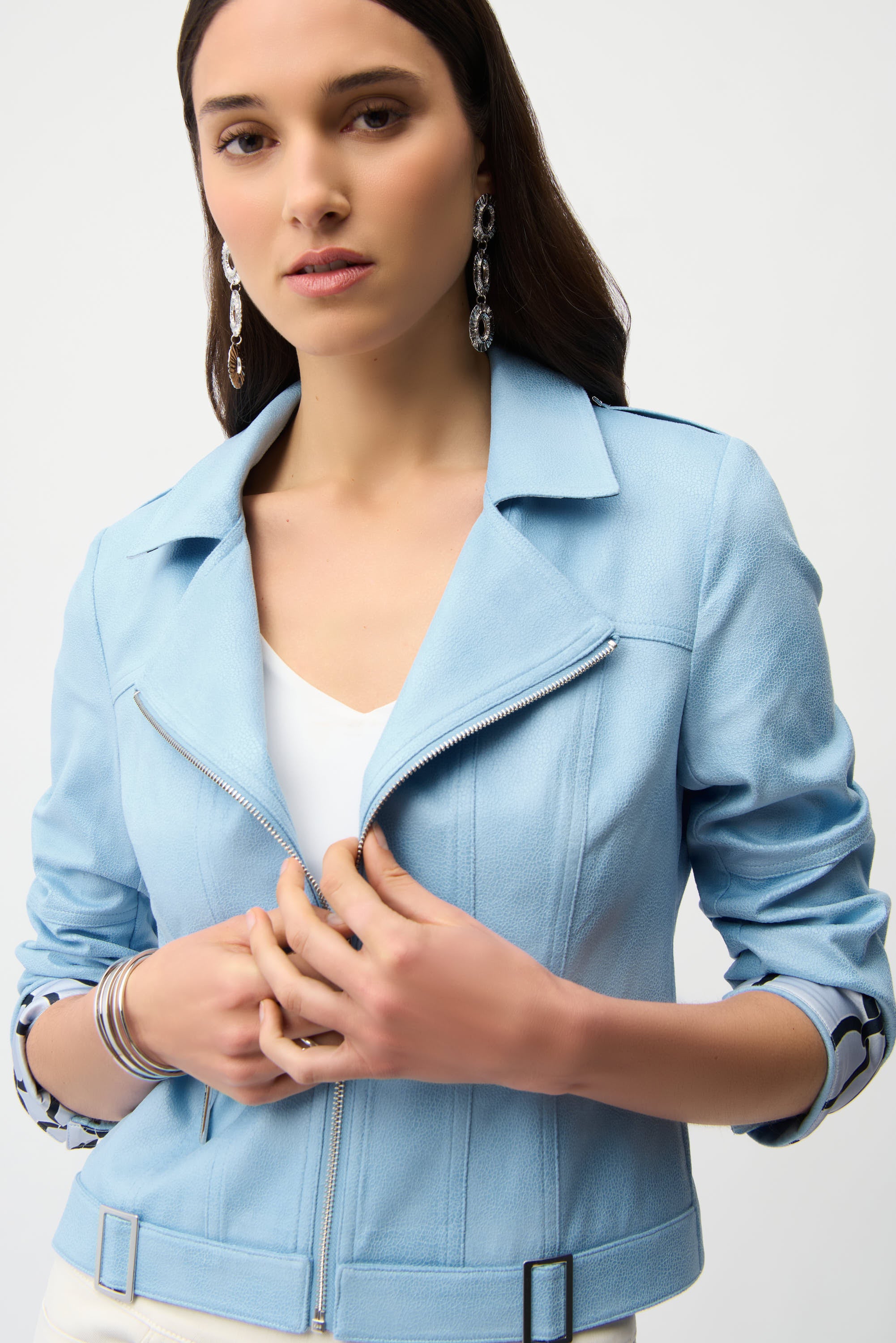 Joseph Ribkoff Zipper Closure Casual Top Style 261910