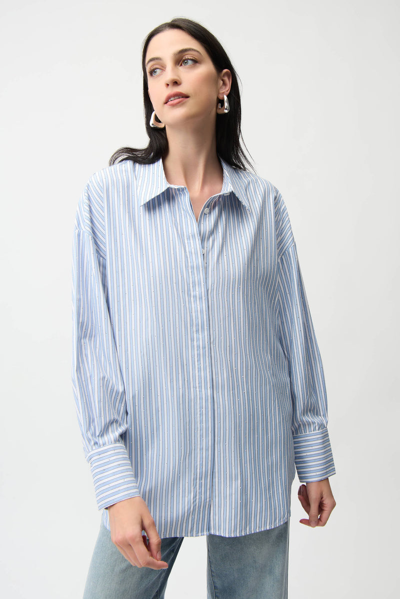 Joseph Ribkoff Striped Casual Button Shirt Style 261931