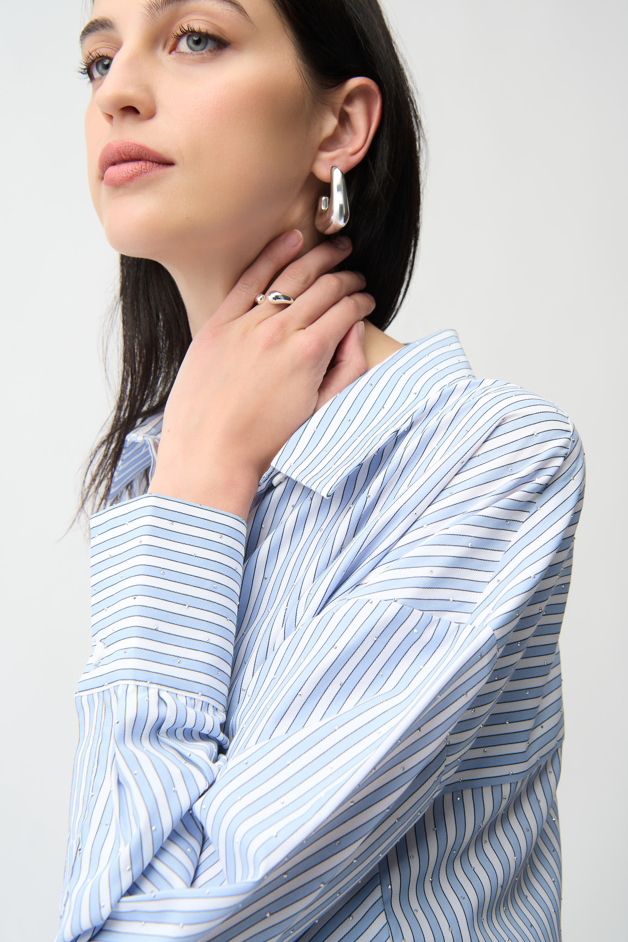Joseph Ribkoff Striped Casual Button Shirt Style 261931