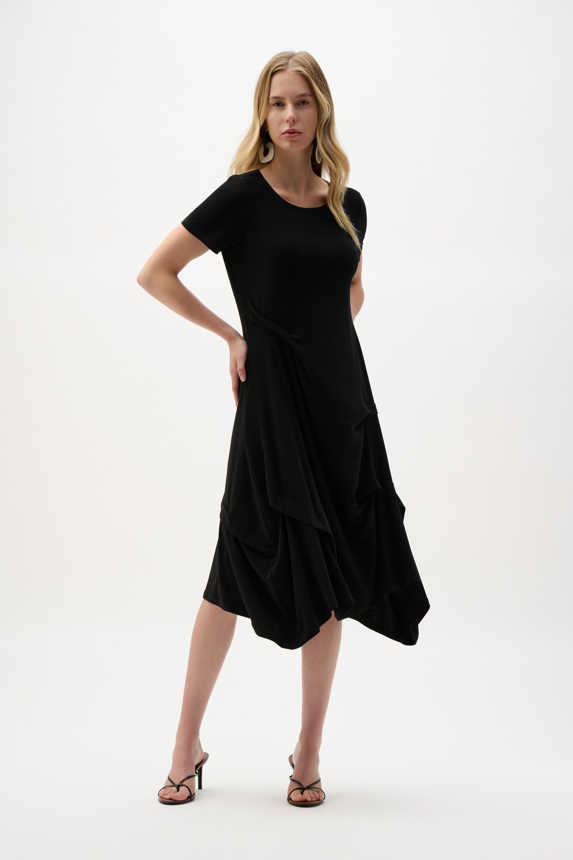 Joseph Ribkoff Casual Ruched Midi Dress Style 262032