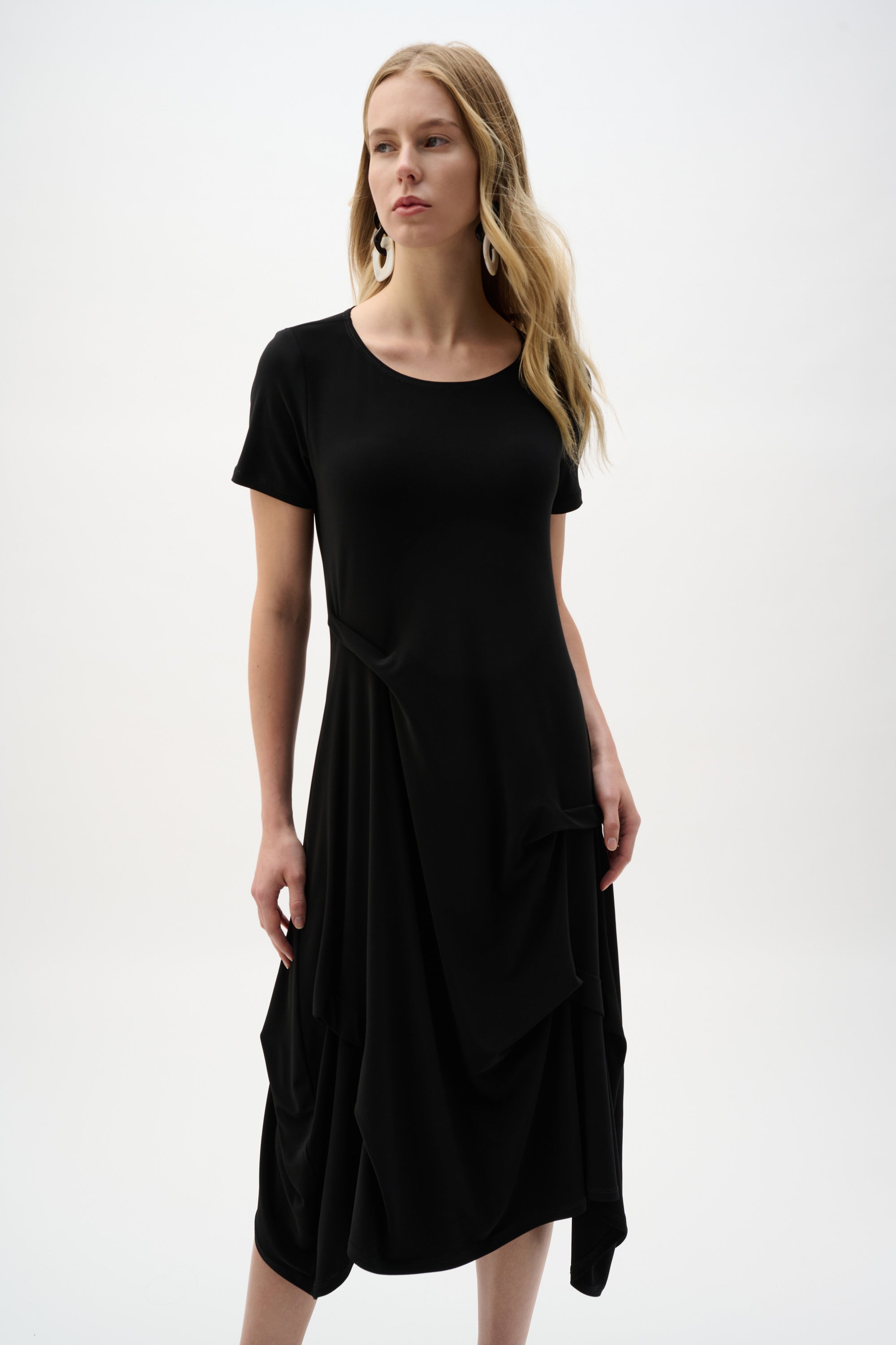 Joseph Ribkoff Casual Ruched Midi Dress Style 262032