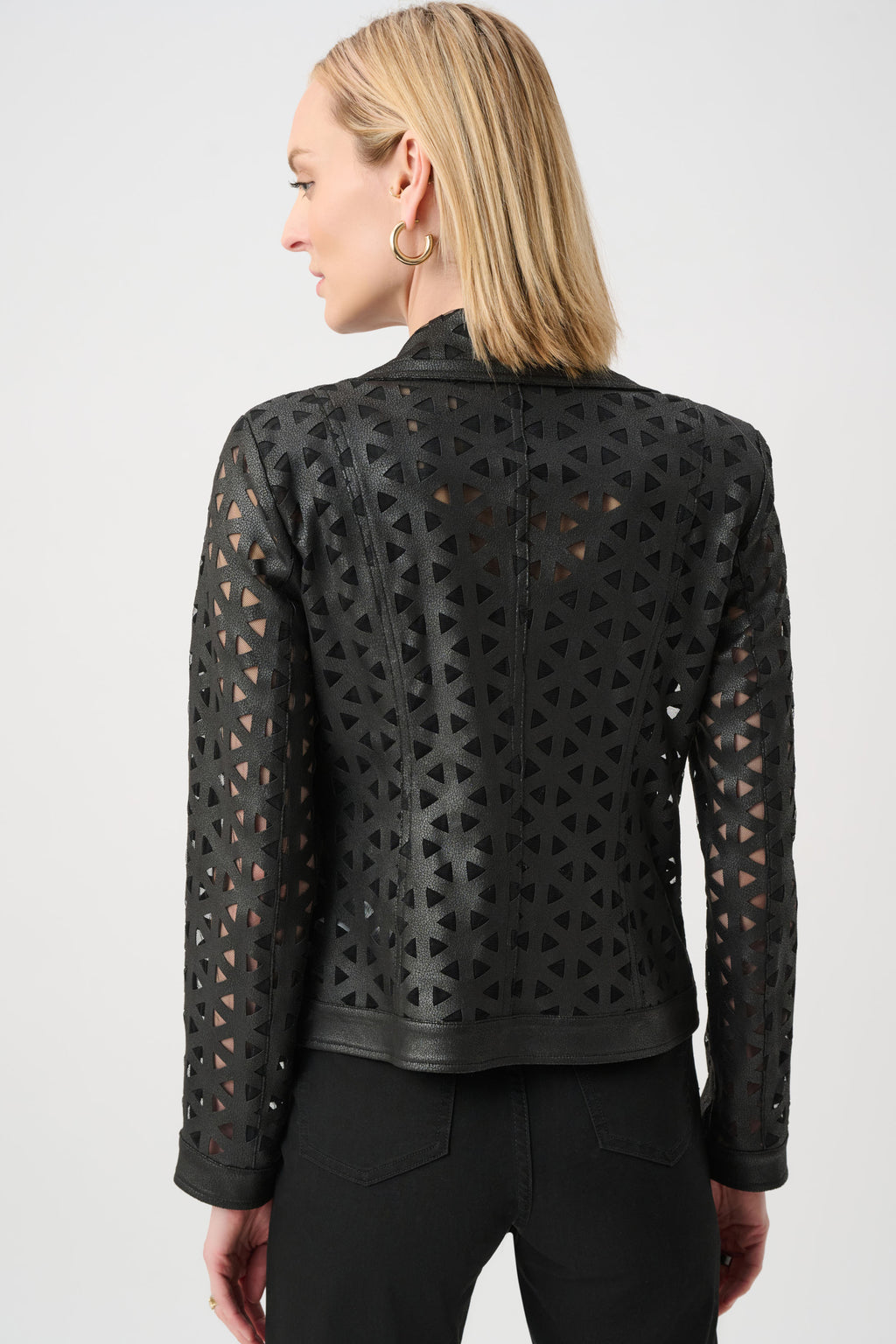 Joseph Ribkoff Leather Biker Jacket Style 263910