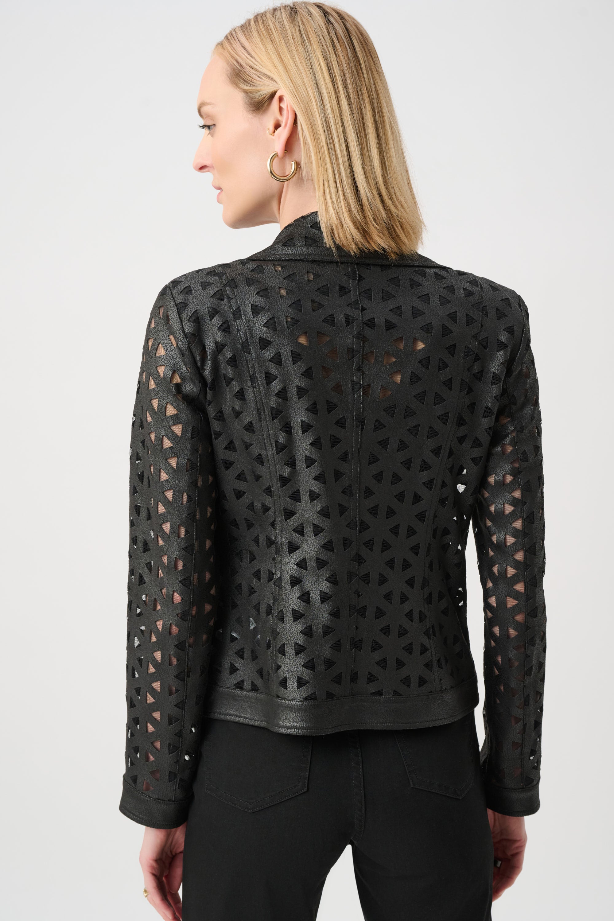 Joseph Ribkoff Leather Biker Jacket Style 263910